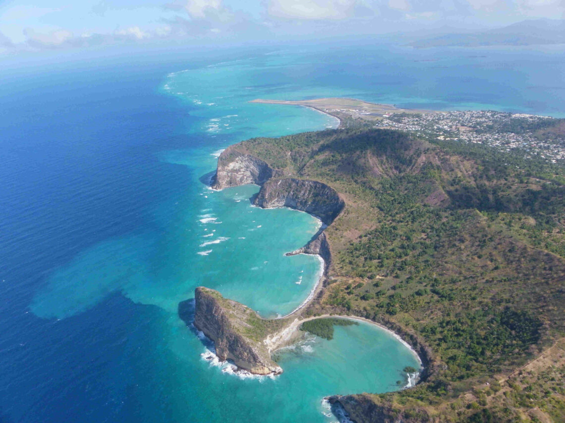 Vue aérienne de Petite Terre