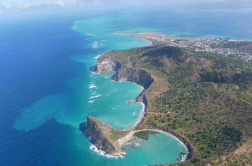 Vue aérienne de Petite Terre